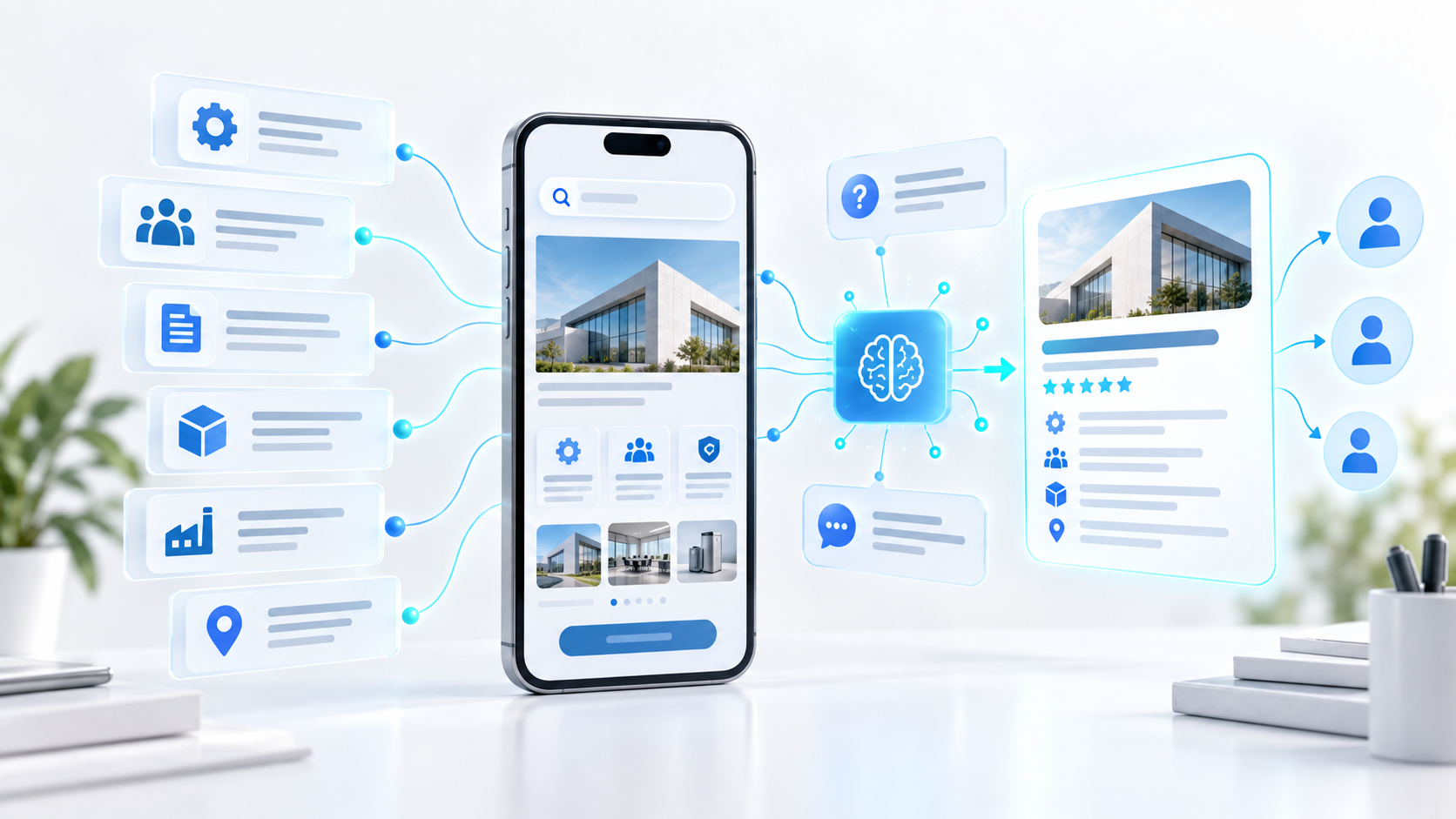 Illustration af Generative Engine Optimization (GEO)