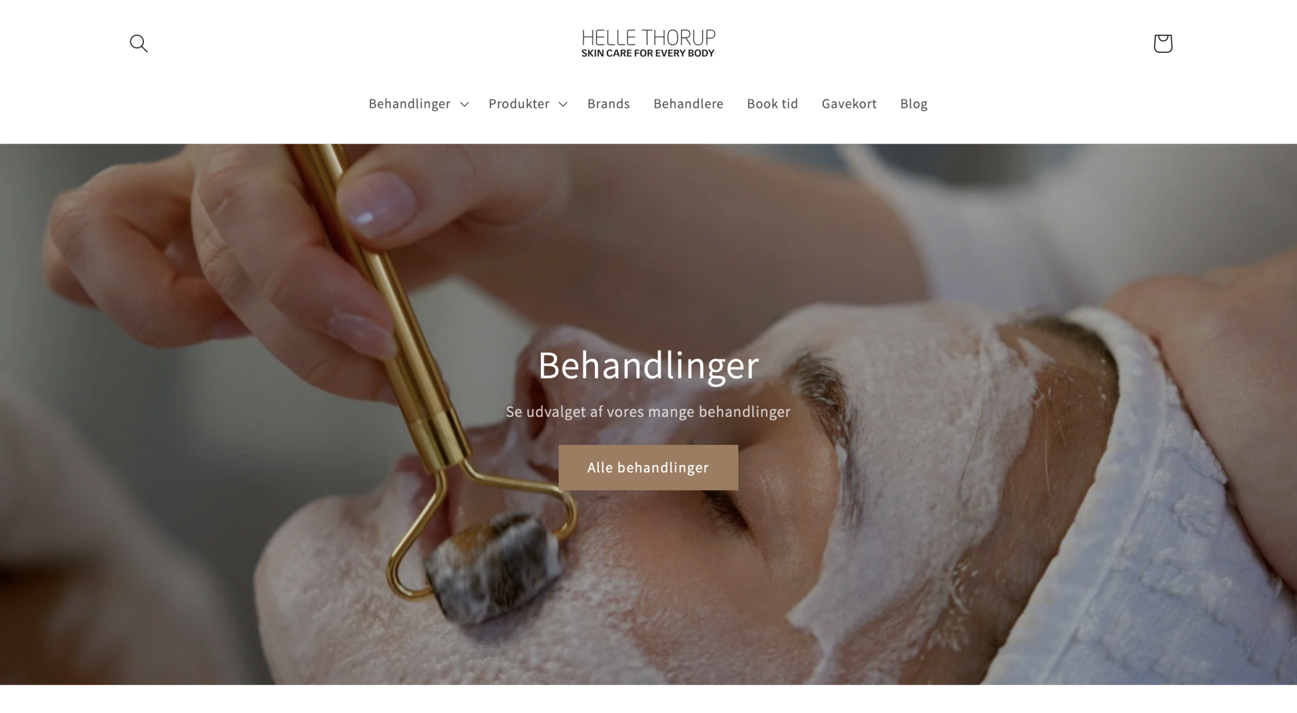 Eksempel på en klinikhjemmeside med online booking lavet af IT-servicen