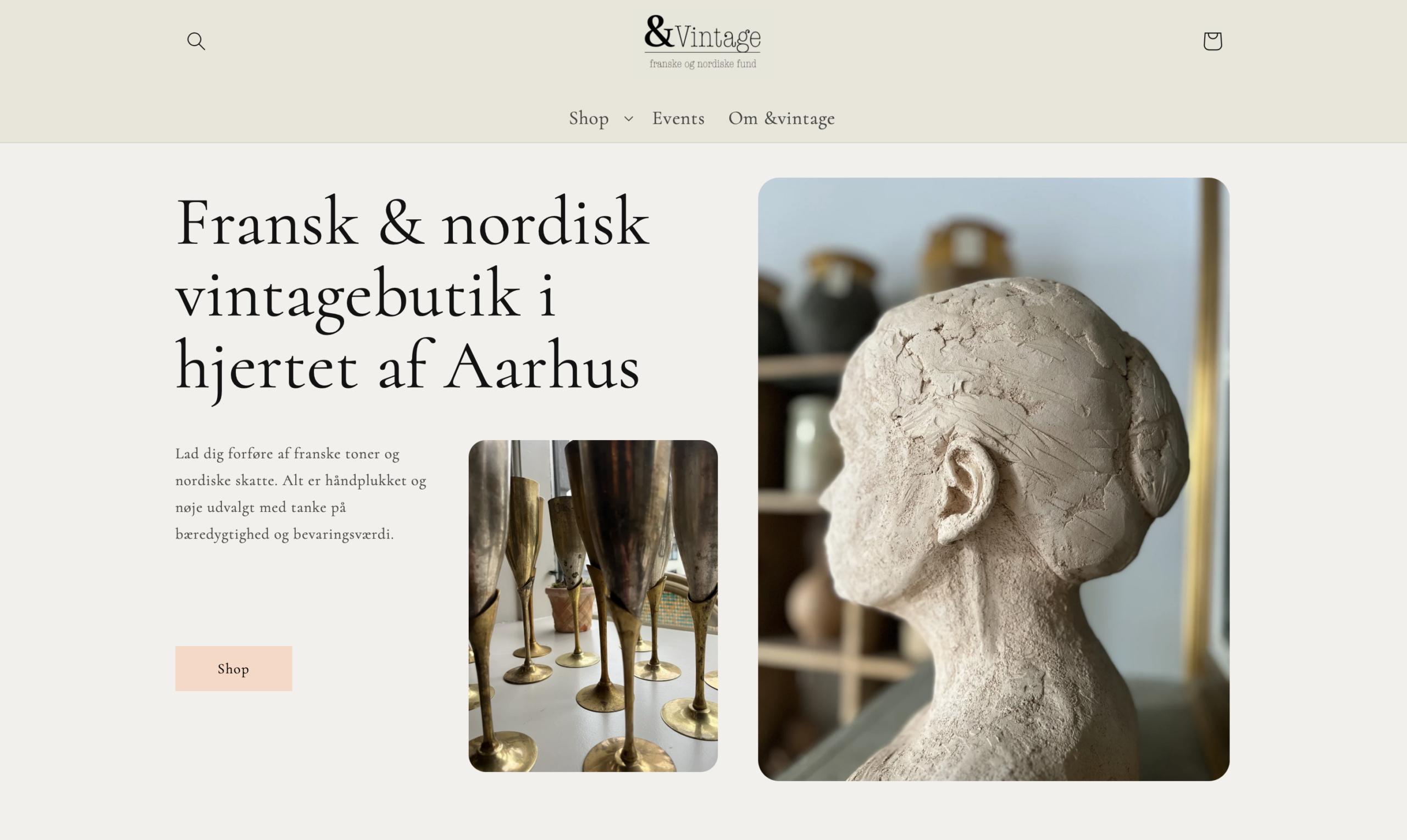 Eksempel på en webshop lavet af IT-servicen